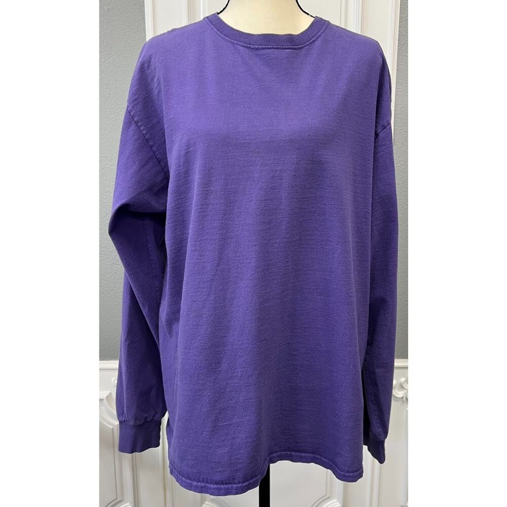 Fruit of the Loom Purple Long‑Sleeve Tee – Women’s Large